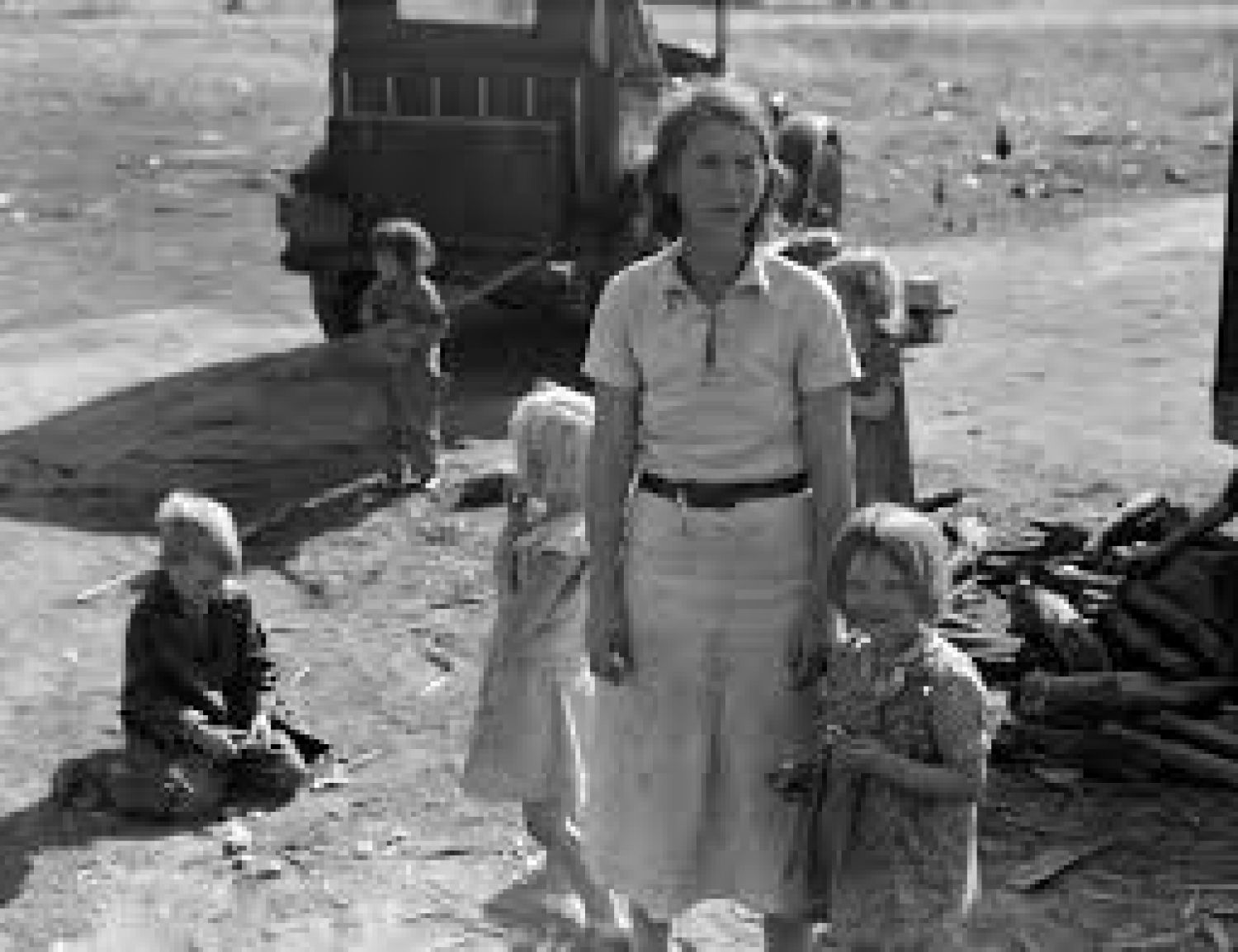 Dorothea Lange, «Migrant Mother with Five Children. On road near Fresno, California», May 1937